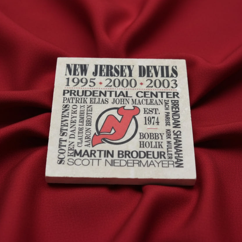 NJ Devils Subway Art Coaster - Home & Lifestyle