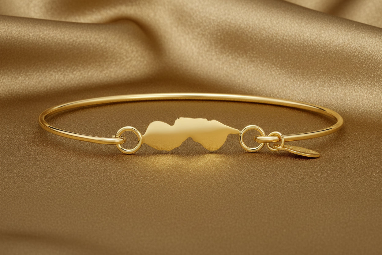 NJ Icon Bangle Bracelet - Gold - Jewelry & Accessories