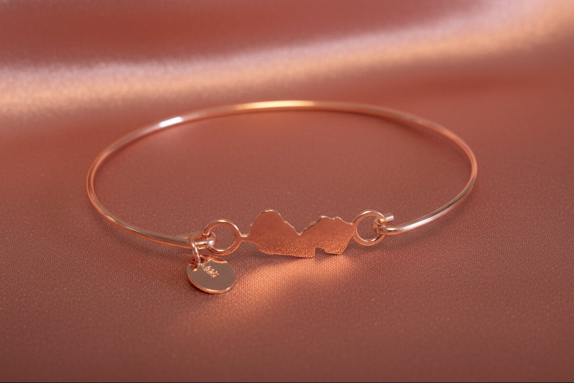 NJ Icon Bangle Bracelet - Rose Gold - Jewelry & Accessories