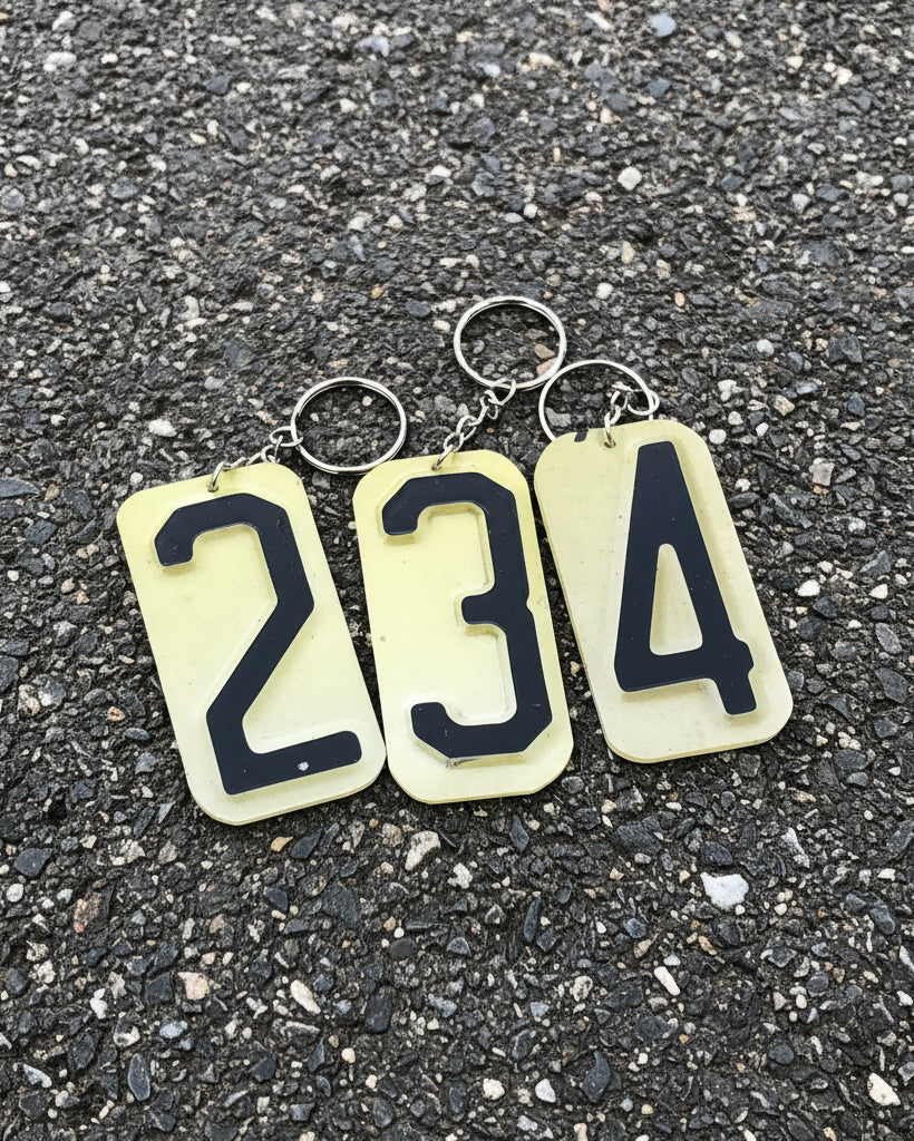 NJ License Plate Key Chain - Number - Home & Lifestyle