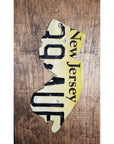 NJ License Plate Wall Hanging - Stained - Home & Lifestyle