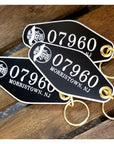 NJ Motel Key Chain - 07960 Morristown Zip - Jewelry & Accessories