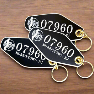 NJ Motel Key Chain - 07960 Morristown Zip - Jewelry & Accessories