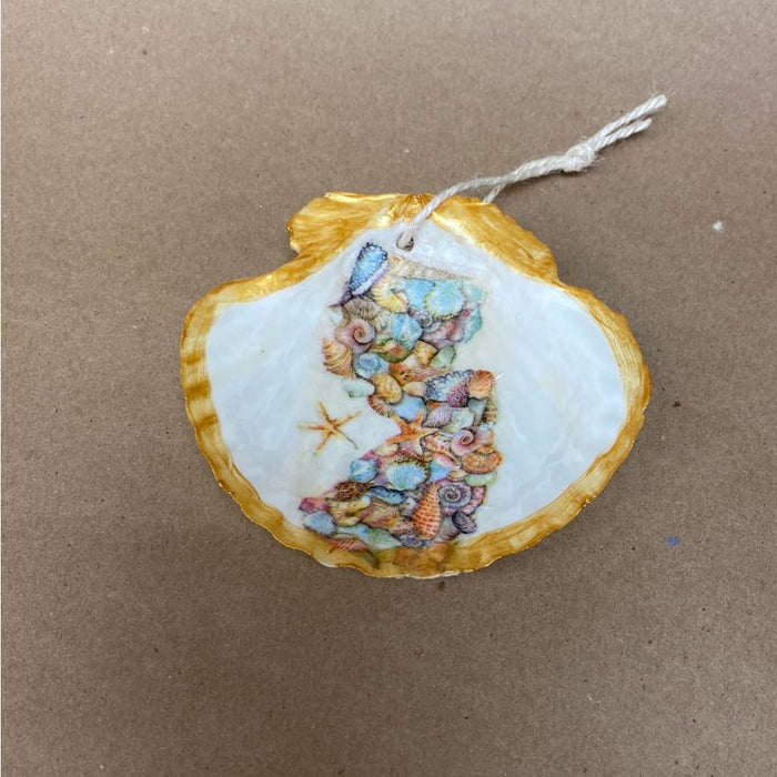 NJ Scallop Shell Ornament