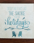 No Place Like the Shore for the Holidays Coaster - Ocean Blues - Home & Lifestyle