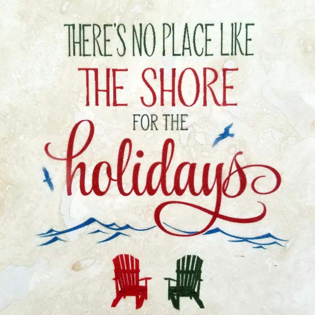 No Place Like the Shore for the Holidays Coaster - Home &amp; Lifestyle