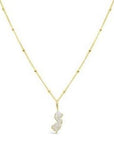 Pave NJ Icon Pendant Necklace - 14 K Gold Fill - Jewelry & Accessories