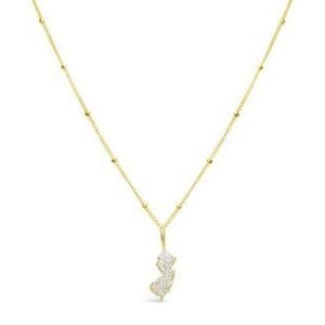 Pave NJ Icon Pendant Necklace - 14 K Gold Fill - Jewelry & Accessories