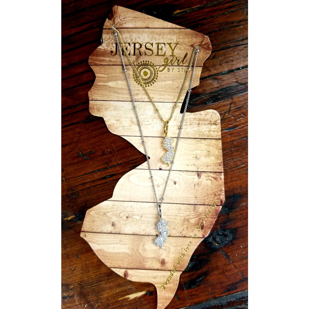 Pave NJ Icon Pendant Necklace - Jewelry & Accessories
