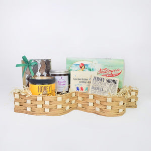 Shore to Please Gift Basket - New Jersey Shaped Basket - Local Goods Gift Boxes