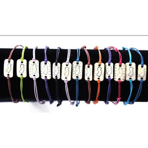 Stamped Silver NJ Cord Bracelet - Jewelry & Accessories
