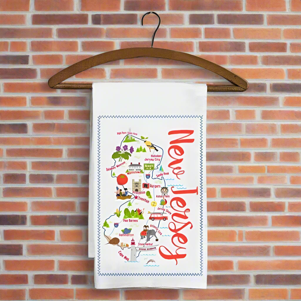 NJ Icon Dish Towel | New Jersey Gift | Just Jersey