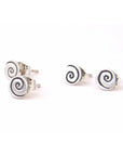 Tiny Stamped Silver Stud Earrings - Jewelry & Accessories