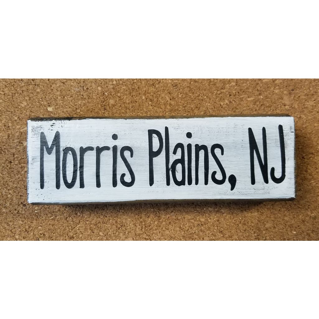 Town Name Street Sign 7 x 2 - Morris Plains - Home & Lifestyle
