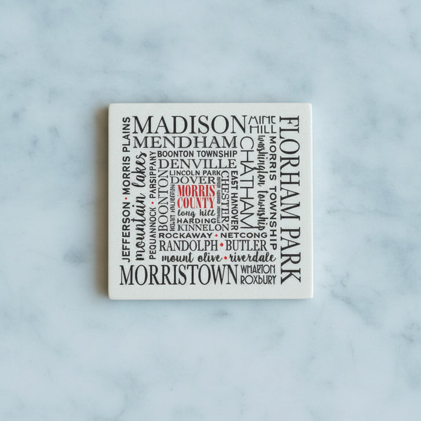 Morris County Subway Art Coaster - Home & Lifestyle