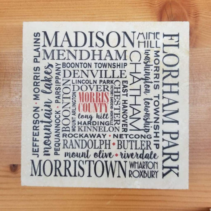 Towns of Morris County Subway Art Coaster