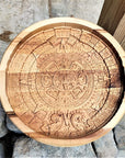 Valet Catchall Tray 3D Carved Birch - Aztec Calendar - Home & Lifestyle