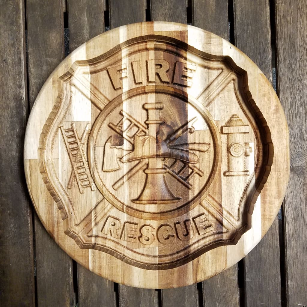 Valet Catchall Tray 3D Carved Birch - Fire &amp; Rescue - Home &amp; Lifestyle