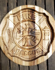 Valet Catchall Tray 3D Carved Birch - Fire & Rescue - Home & Lifestyle