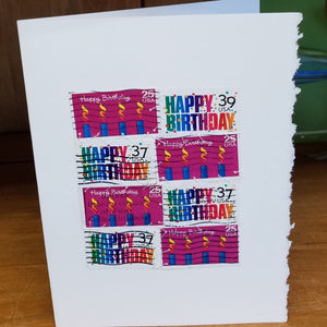 Vintage Stamp Birthday Card - Books & Cards