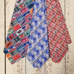 Vintage Stamp Neck Tie - Clothing