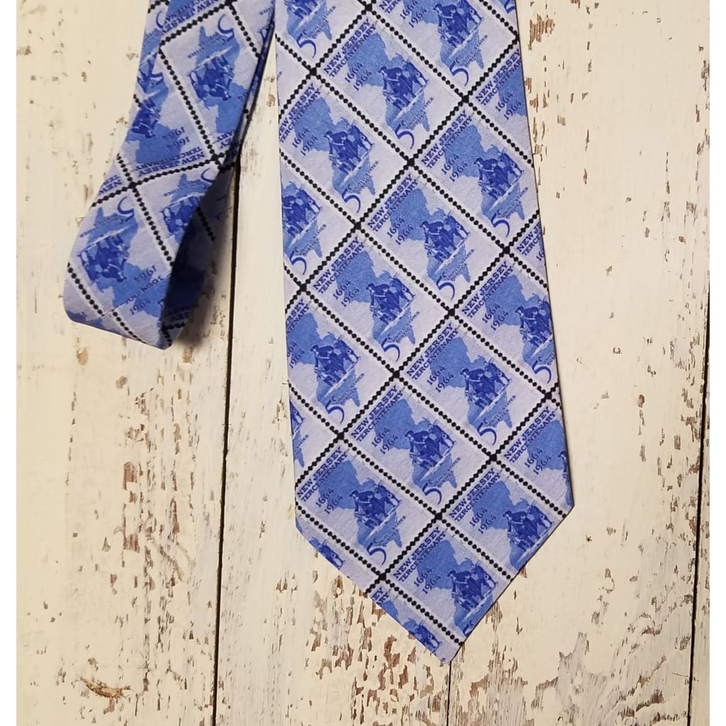 Vintage Stamp Neck Tie - Vintage NJ - Clothing