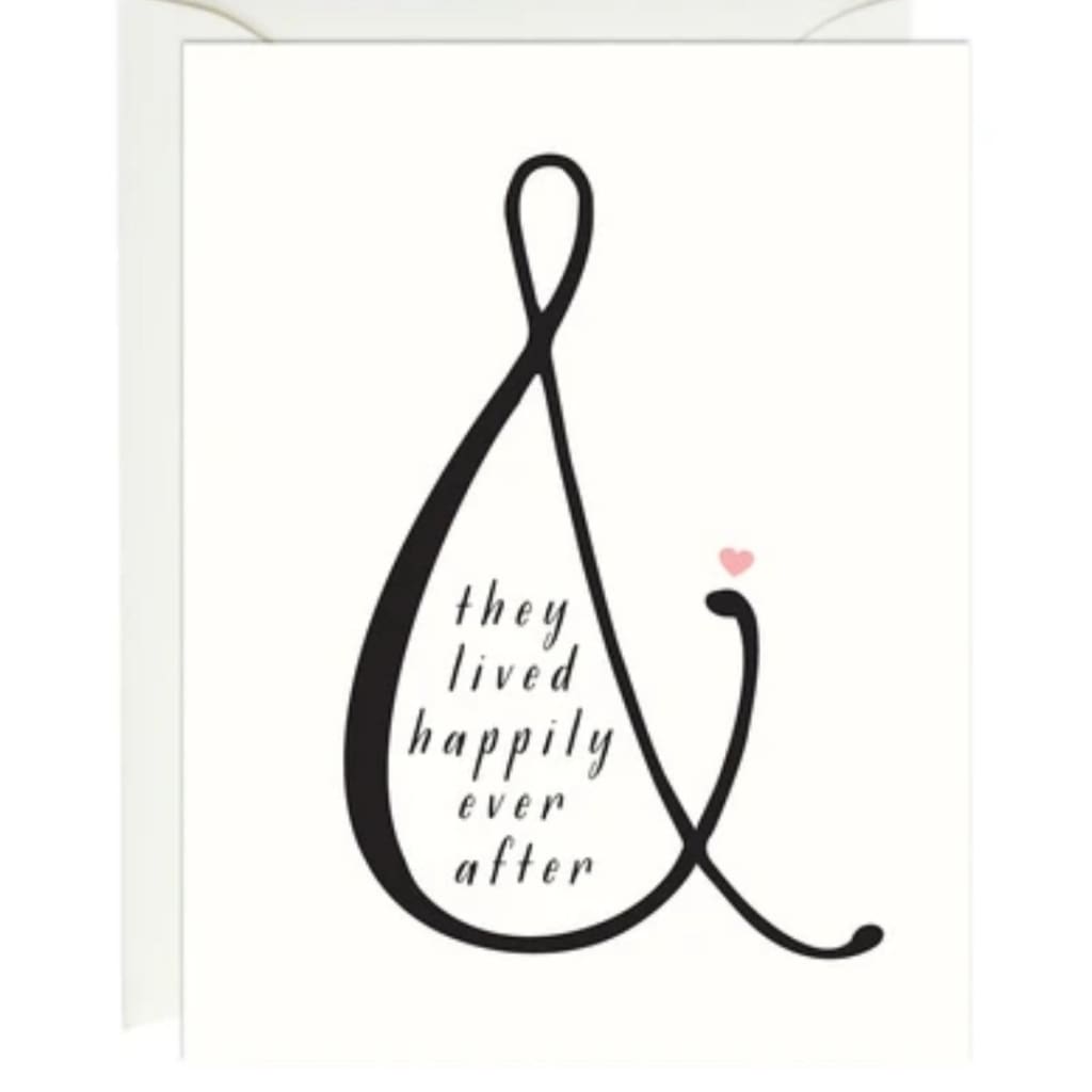 Wedding/Anniversary Greeting Card - &amp; they lived happily ever after. - Books &amp; Cards