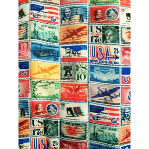 Wine Bag Vintage Stamp Fabric - Air Mail - Home & Lifestyle