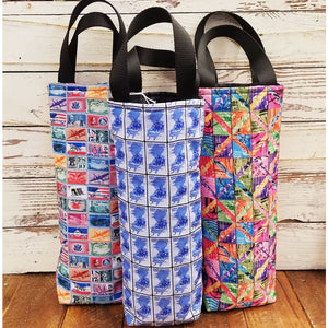 Wine Bag Vintage Stamp Fabric - Home & Lifestyle