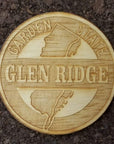 Wood Laser Cut Town Coasters - Glen Ridge - Home & Lifestyle