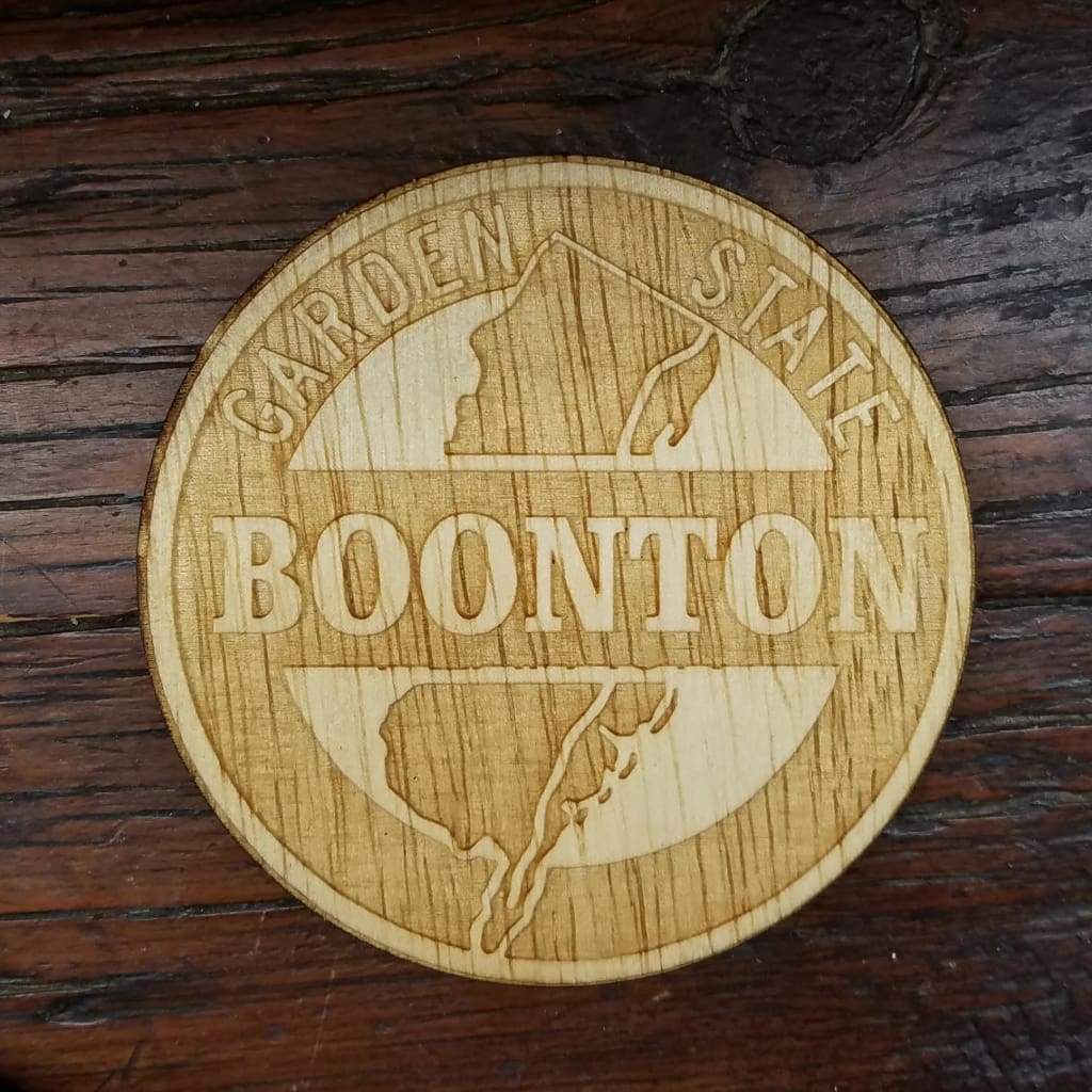 Wood Laser Cut Town Coasters - Boonton - Home &amp; Lifestyle