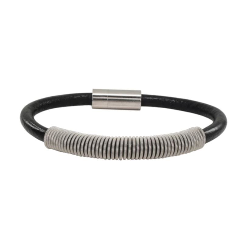 Wound Up Leather Bracelet - Black / Small - Jewelry &amp; Accessories