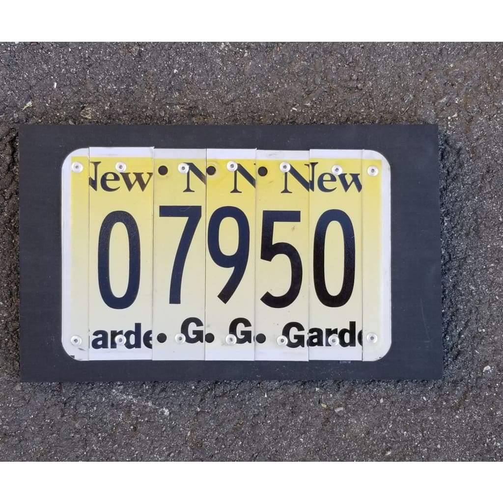 Zip Code License Plate Sign - Morris Plains / New Jersey - Home &amp; Lifestyle