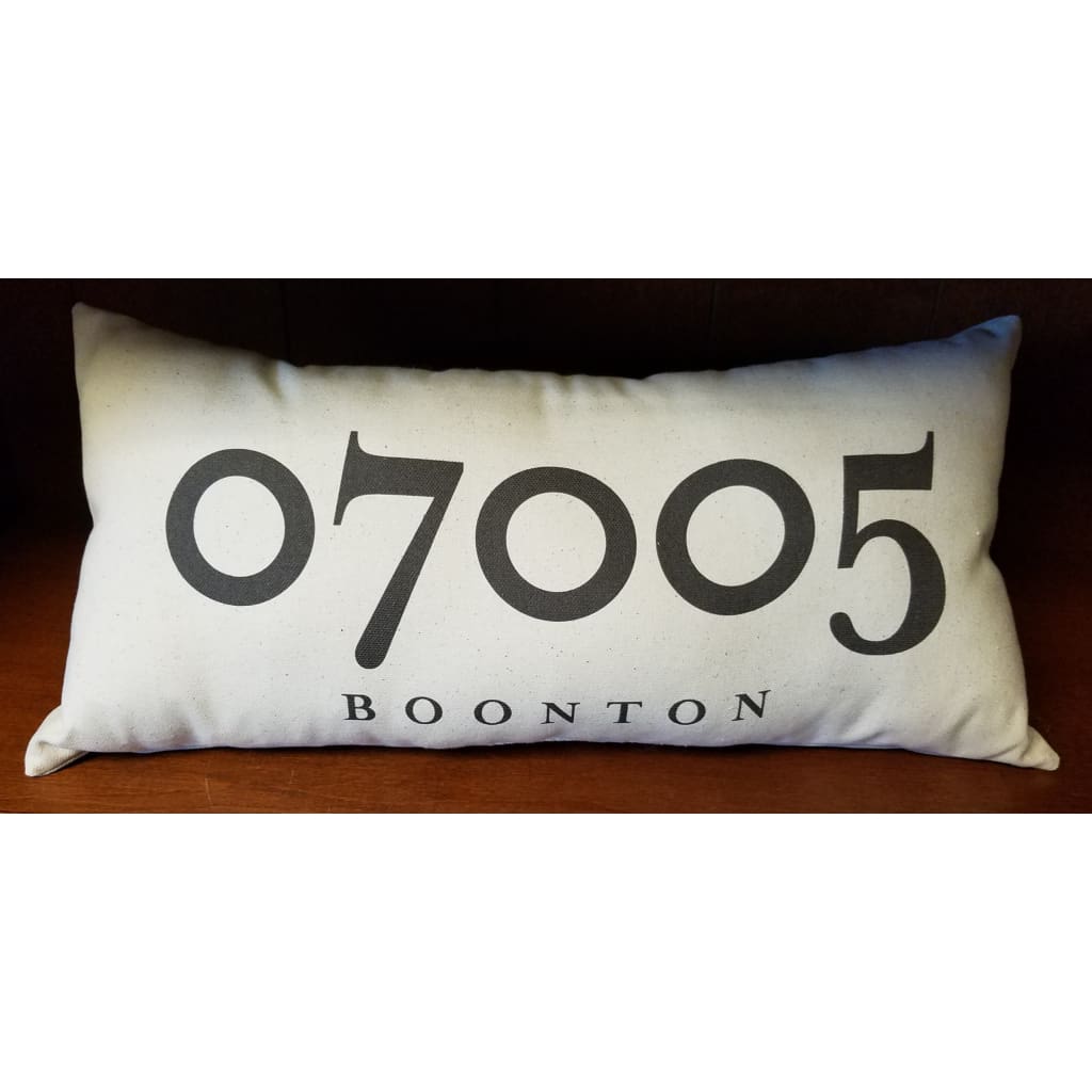 Zip Code Pillow Organic Cotton &amp; Linen - Boonton - Home &amp; Lifestyle