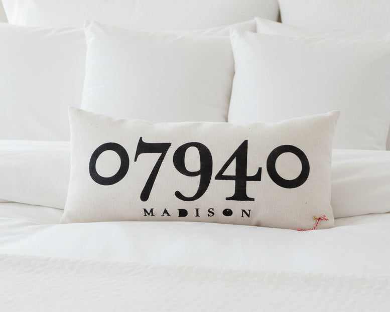 Canvas Zip Code Pillow - Madison - Home &amp; Lifestyle