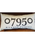 Zip Code Pillow Organic Cotton & Linen - Morris Plains - Home & Lifestyle