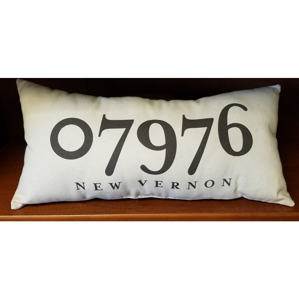 Zip Code Pillow Organic Cotton &amp; Linen - New Vernon - Home &amp; Lifestyle