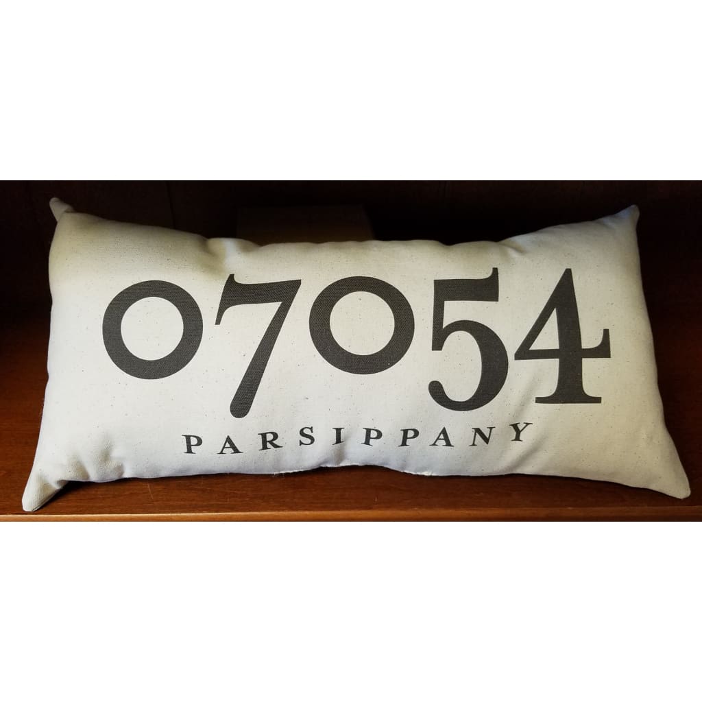 Zip Code Pillow Organic Cotton &amp; Linen - Parsippany - Home &amp; Lifestyle