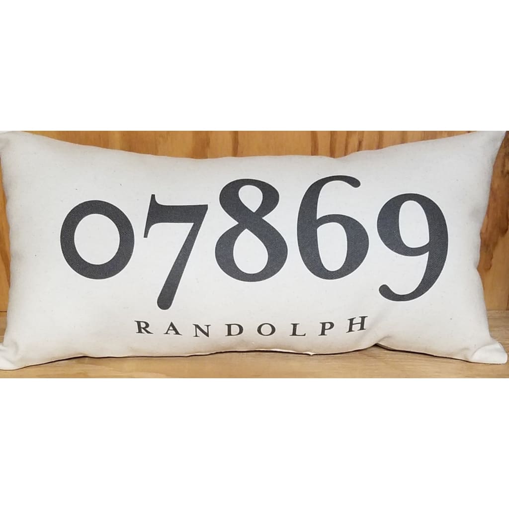 Zip Code Pillow Organic Cotton &amp; Linen - Randolph - Home &amp; Lifestyle